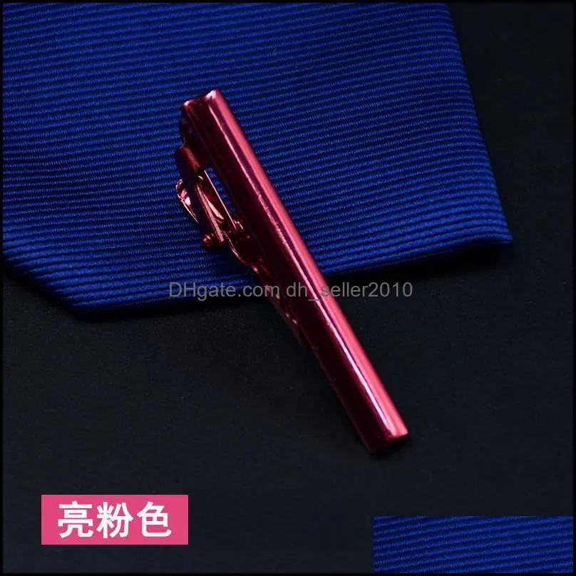 business tie clips 4.2*0.5cm 8 colors men`s clip necktie clip for necktie father tie clip christmas gift 3694 q2