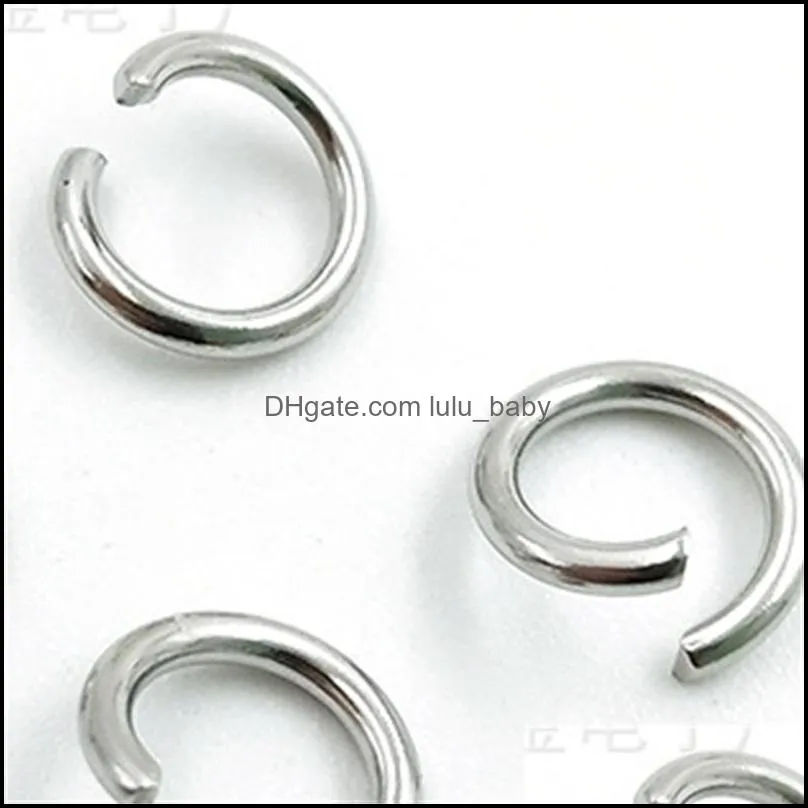 gold silver stainless steel open jump rings 4/5/6/8mm split rings connectors for diy ewelry findings making 1000pcs/ set 509 q2