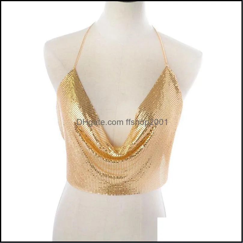 glam mesh body chain bra metal sequin body chain women sexy beach summer jewelry 471 h1