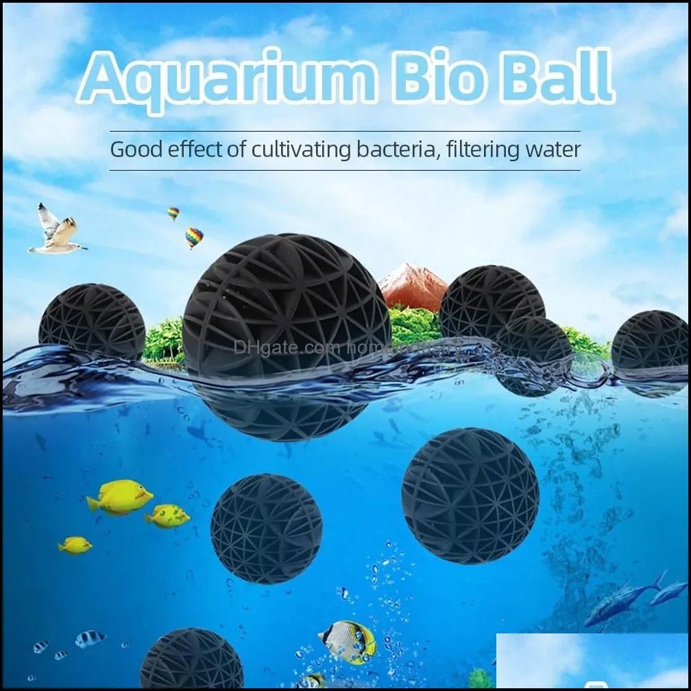 20-100pcs 18mm aquarium filter bio balls wet dry canister filters media fish tank biological ball