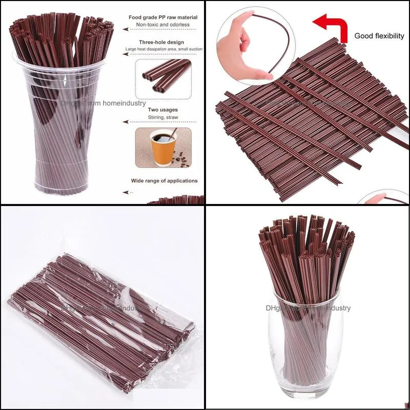 disposable dinnerware 100pcs 17cm coffee straw stir sticks juice milk tea stirring rod plastic wedding party supplies kitchen