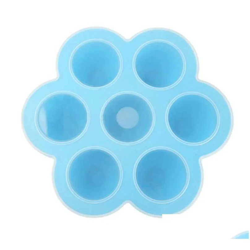 diy kids food boxes silicone cake mold storage container zer tray with lid 7 holes egg bites mould kitchen baking tool 11 5yc c