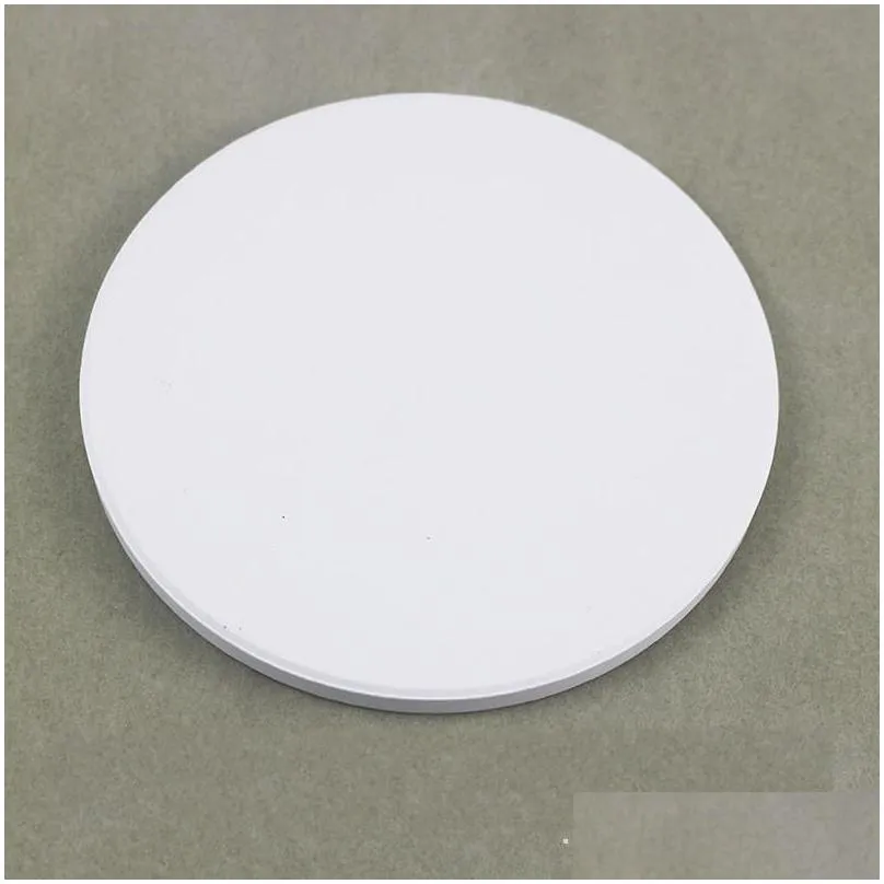 high whiteness ceramics coaster round sublimation blank placemat drinks coffee fruit juice pad table decor accessories 1 2tt