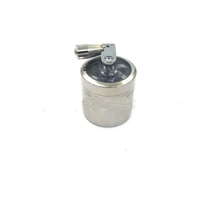 four layers kirsite grinder 40mm mini manual grinders zinc metal cigarette mill cigarettes breaker new arrival 12gf j2