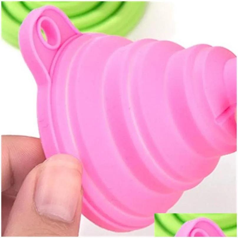 household foldable hoppers high temperature resistance oil funnels stretch long neck liquid shampoo infundibulum reusable 0 44kq