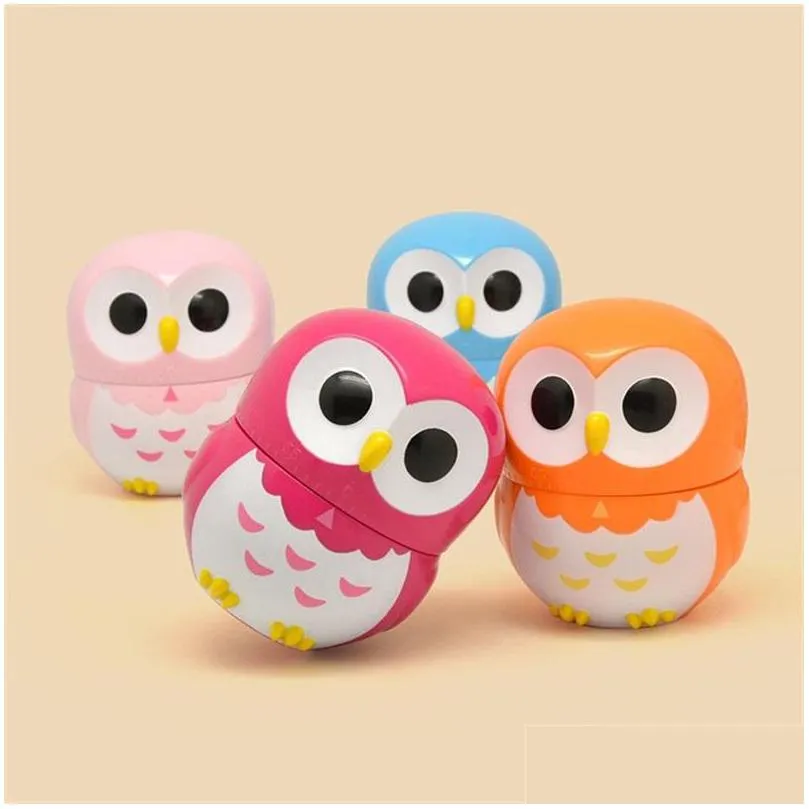 lovely plastic alarm clock 60 minute mechanical timers cartoon owl shape kitchen timer multi color 6 66yy c r