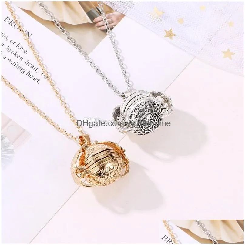 4 color european american fashion can open multi wing p o box necklace socket retro p o box fragrance pendant