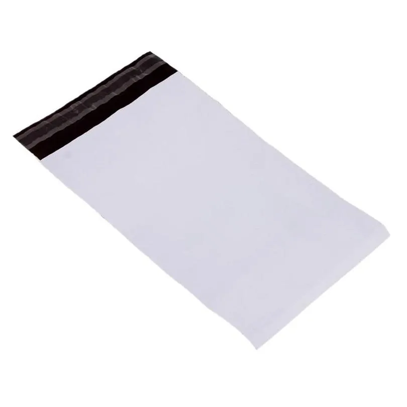 100pcs/lot white selfseal adhesive courier storage bags postal mailing mail bag plastic poly envelope mailer 199 s2