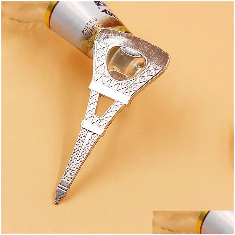 novelty bottle opener eiffel tower designs alloy hollow out beer openers for wedding souvenirs creative practical 2 1lw e1