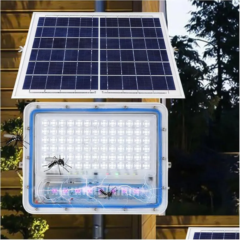 50w 100w 300w solar flood lights electric mosquito fly bug zapper killer lamp insects pest