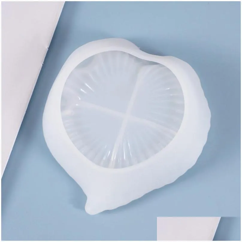 diy saucer shape mould leaf tray silicone epoxy resin mold transparent saucer shape fruit plate moulds homemade craft 6yma g2