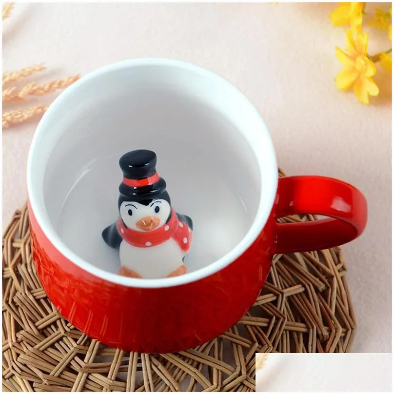 3d lovely coffee mug heat resisting cartoon animal ceramic cup christmas gift many styles 11lv c r