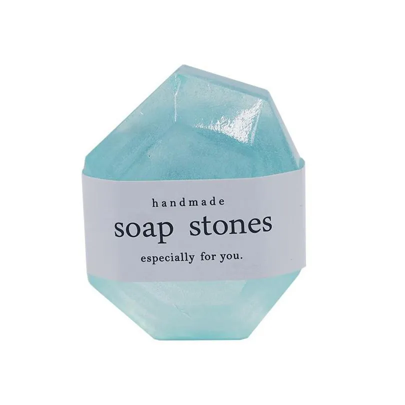 sea salt handmade essential oil soap stones natural scented aromatherapy crystal rock bathing cleansing skin shower oem bath gifts