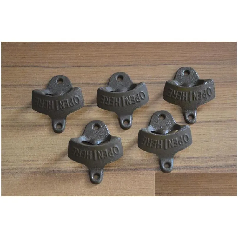 bottle opener wall mounted vintage cast iron wine soda beer cap openers with screws personalized corkscrew 2 5rj f