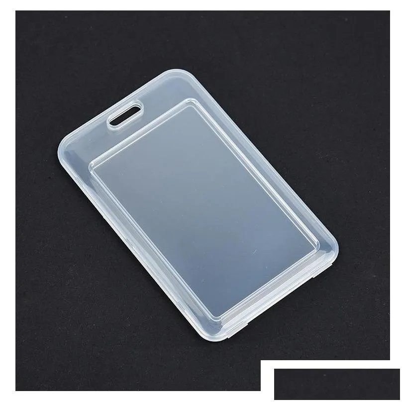 transparent card women men student bus card badge holder credit cards bank id card school supplies 20220219 q2