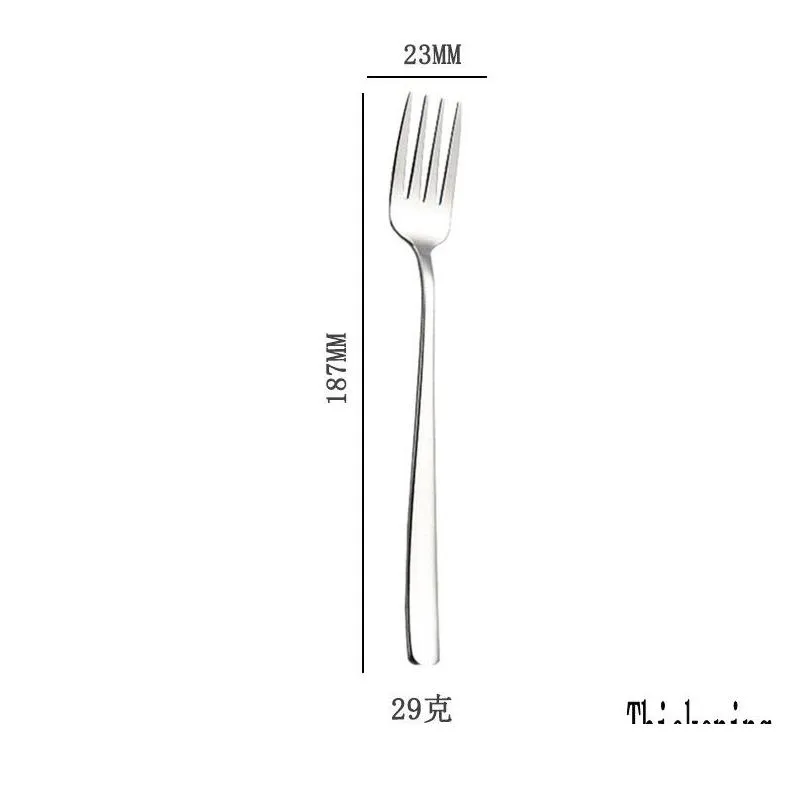 dinnerware sets spoon of korean fork spoons fork stainless steel thickening kitchen tool 20220830 e3