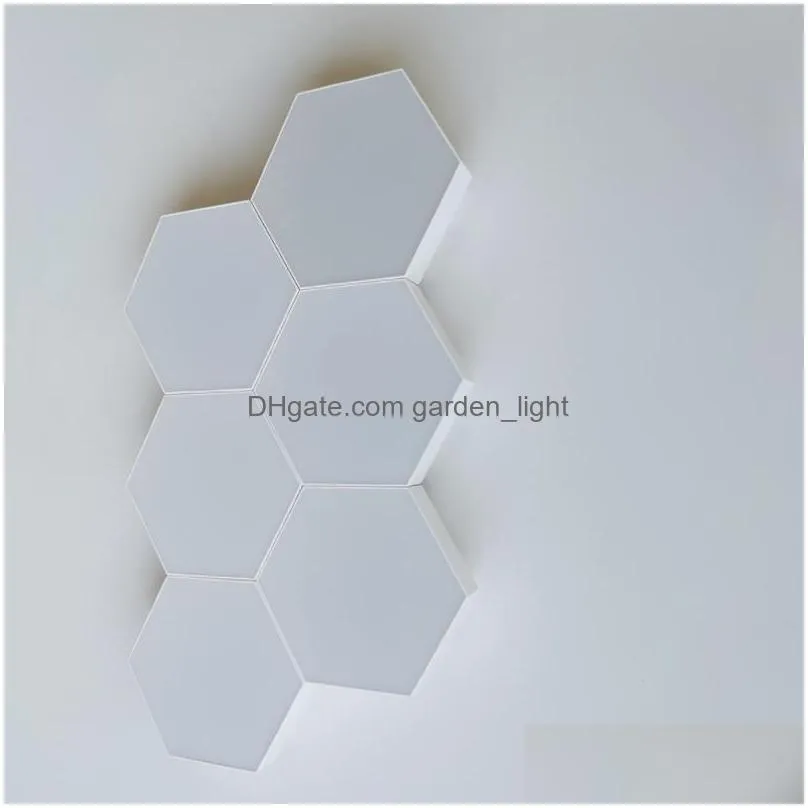 colorful diy quantum light touch sensor colorchanging night lamp 6pcs 10pcs modular hexagonal led wall bedroom