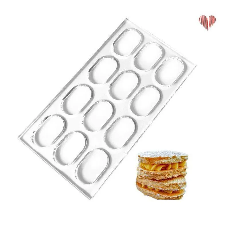 dacquoise cake mold acrylic cookie mould makaron dessert bakery japan diy baking tool 376 n2