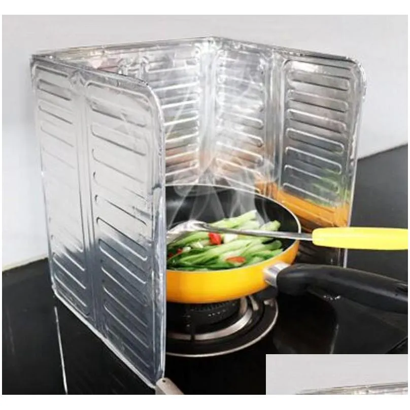 kitchen frying pan oil splash protection screen cover gas stove anti splatter shield guard oil divider baffle cooking tools acce 81 j2