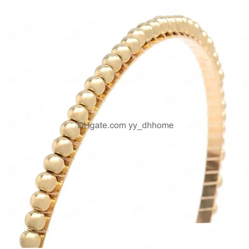 fashionable simple alloy ccb bead hairband lady personality party headbands temperament jewelry hair accessories