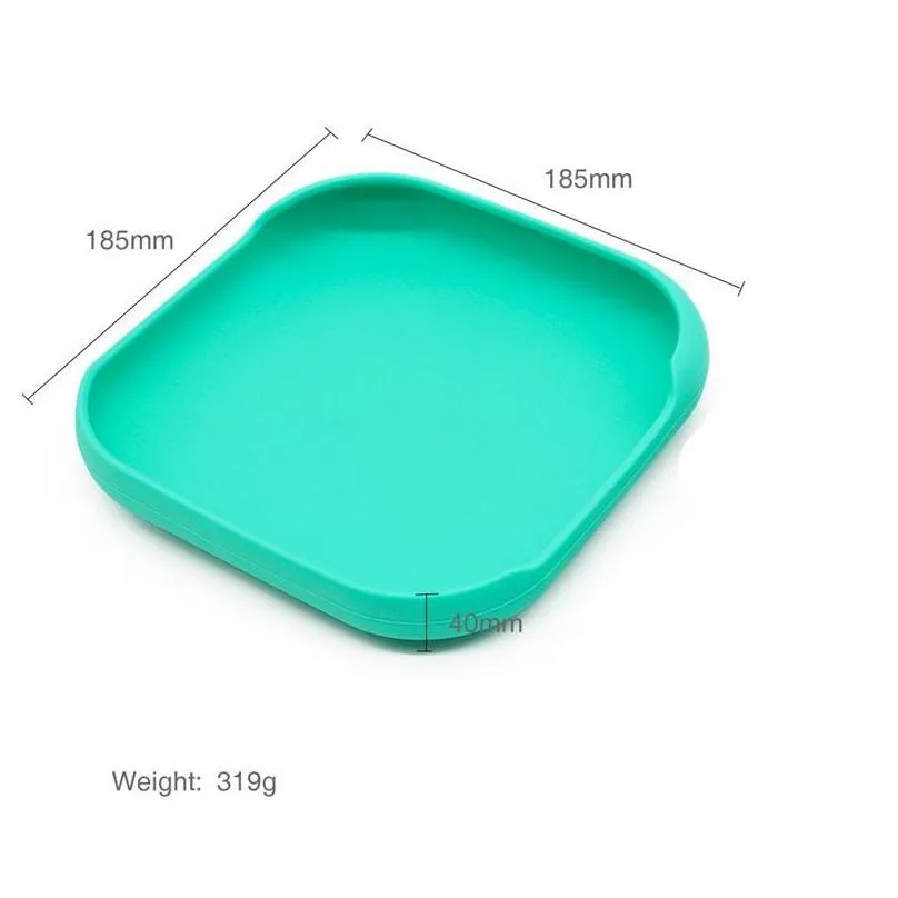 baby silicone plates candy color plate baby food dishes tableware toddle feeding foodgrade kids dinnerware 59 o2