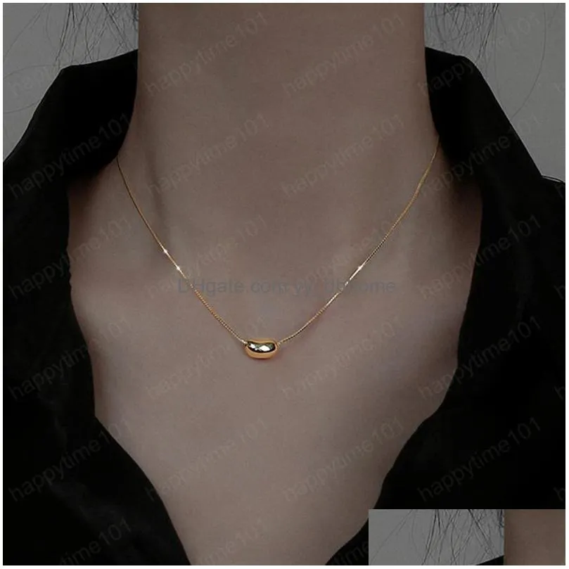 korea vintage gold silver color steel titanium pendant choker necklace jewelry for women girls gift