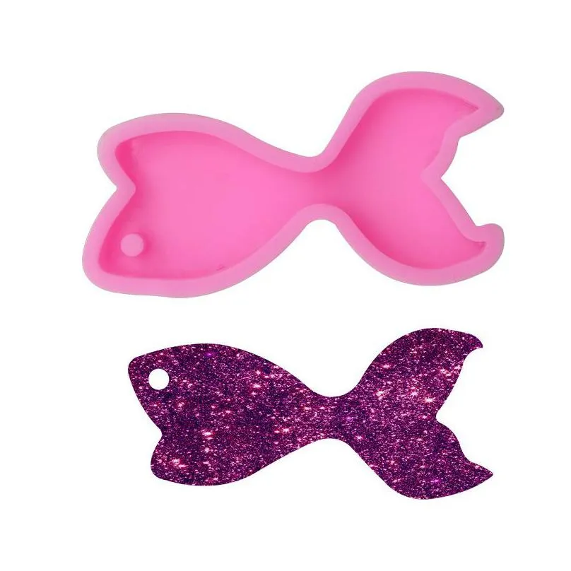 diy silicone mold epoxy resin molds candy apron fish triangle jewelry making moulds tool craft mermaid cute gift new arrival g2