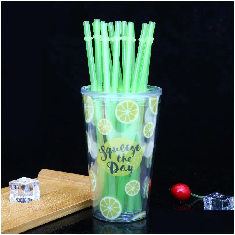 straws plastic straws for juice long hard straws food grade as material safe healthy durable home party garden use 26 j2