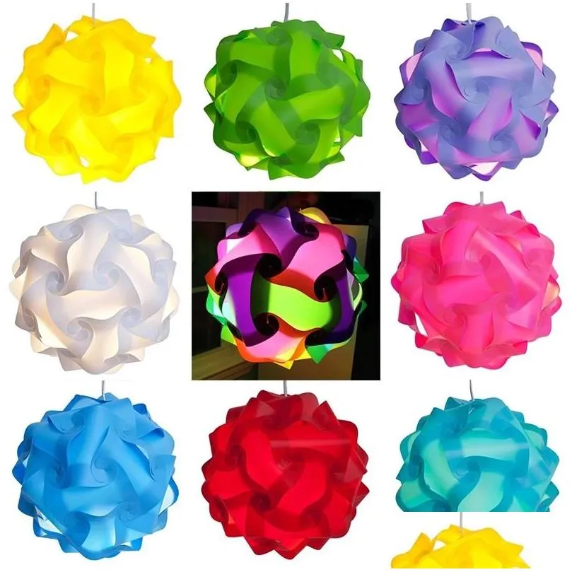 diy iq puzzle light jigsaw lamp shade ceiling lampshade creative chandelier lights