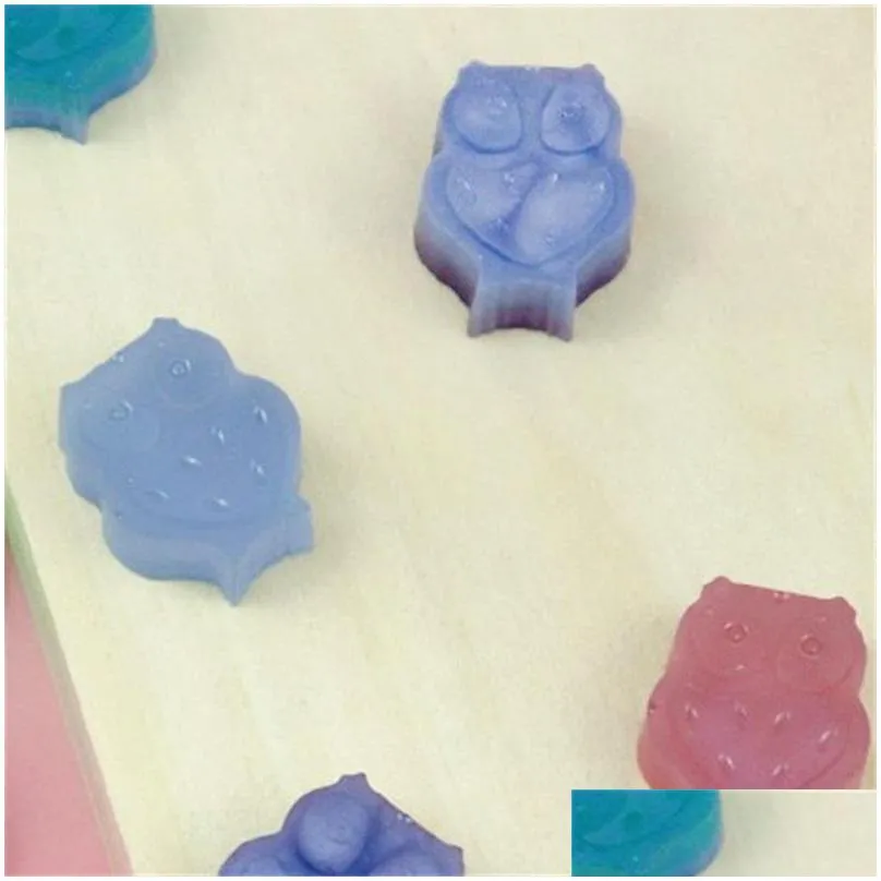 lovely owl shape diy mold epoxy resin silicone multi colours five owls aroma soap baking snack food molds 2 3xw l2