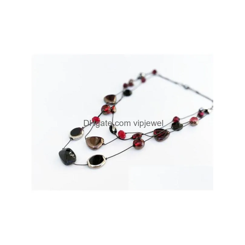 fashion jewelry vintage beads necklace ladys womens chain sweater necklace