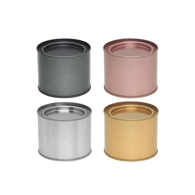 250ml tea caddies can tins pot jar comestic containers portable seal metal tinplate round candle home kitchen storage ffa449 71 g2