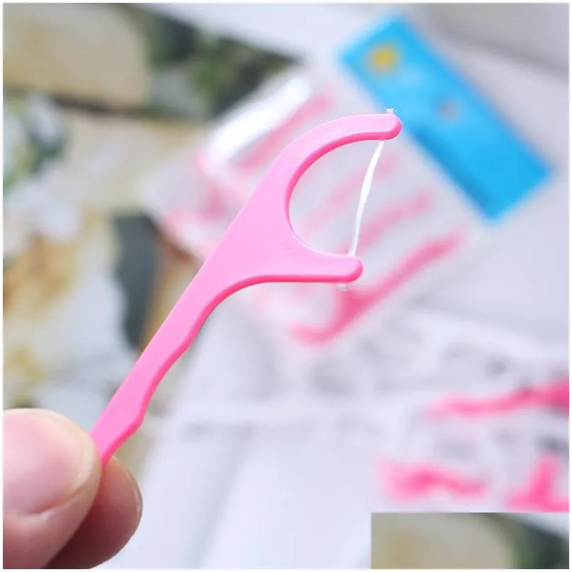 25pcs/set plastic toothpick cotton floss toothpick stick for oral health table accessories tool opp bag pack dhs ship wx9525 216 g2