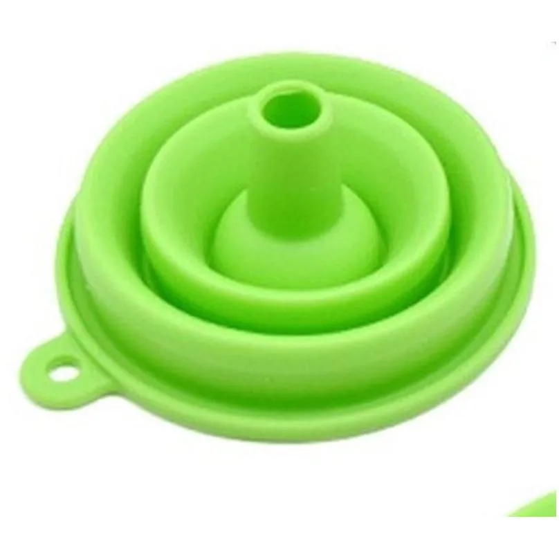 silicone funnel for folding plastic new telescopic multifunction polychromatic oil hopper kitchen salad tools new arrival 1 8hy v