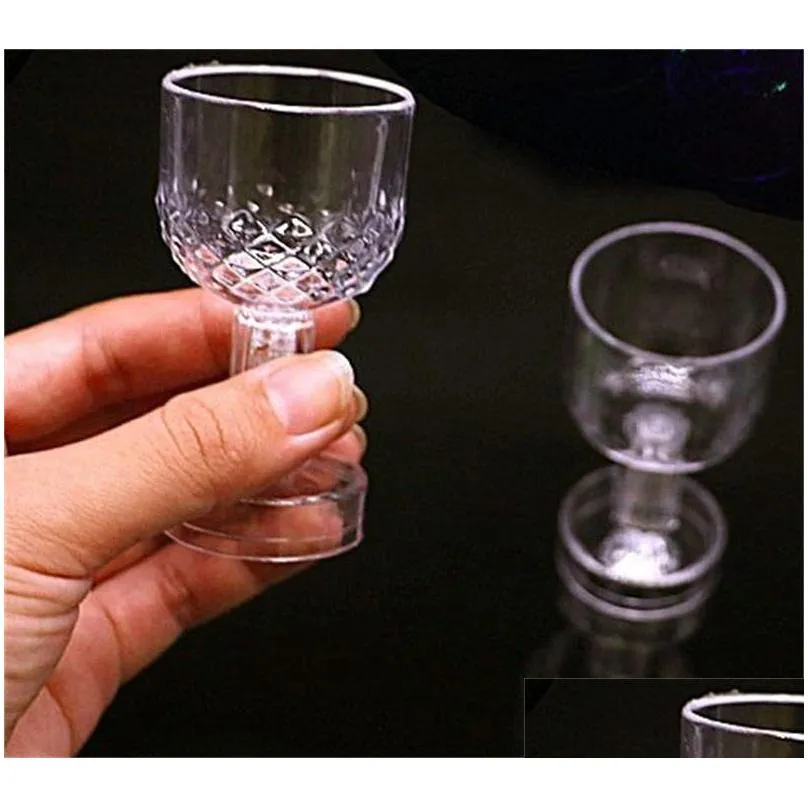 wine glasses plastic colorful transparent goblet led light cup party decoration bar supplies new arrive 1 4zp c