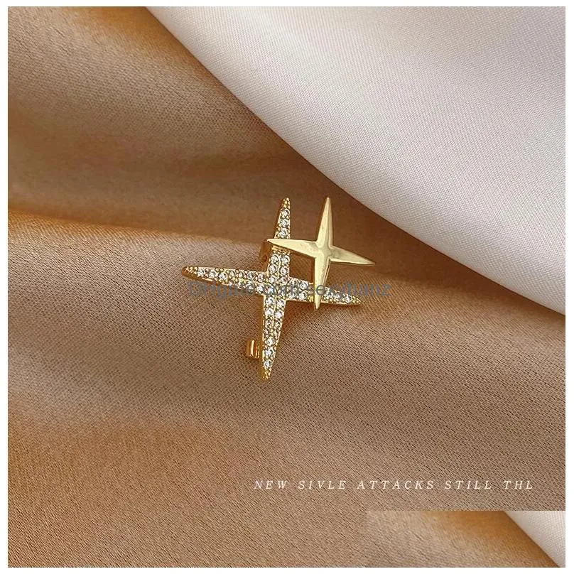 fashion jewelry star brooch for women niche design suit pin butto brooches delicate accessories