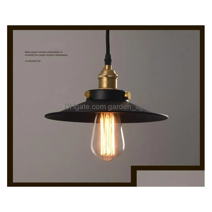 vintage style light pendant light loft creative personality industrial lamp e27 bulb light modern chandelier american style home bar