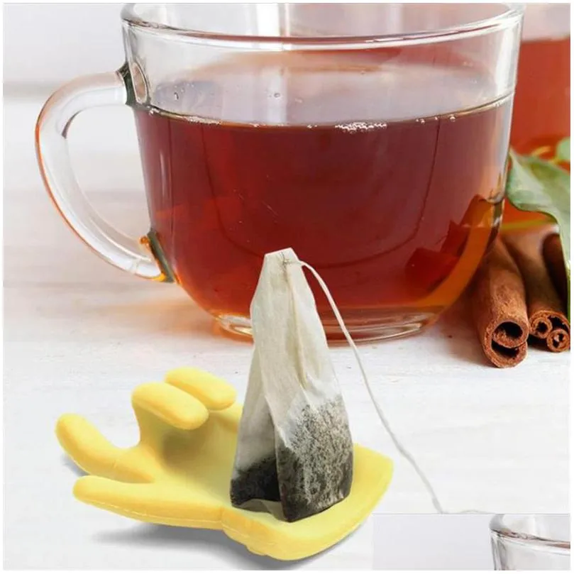 tea tool bag shelf cute finger shape silicone cup mug spoon holder bags clip candy colors good teas infuser 55 o2