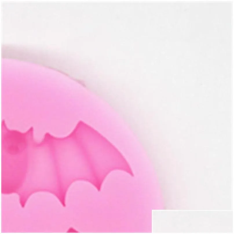 halloween decoration type mold lovely bat shape epoxy resin silicone material mould cake biscuit kitchen baking molds 1lt l2