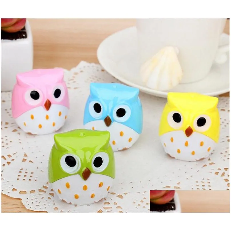 1pc hot selling funny lovely new high quality owl pencil sharpener school stationary home decoration shipping 206 j2