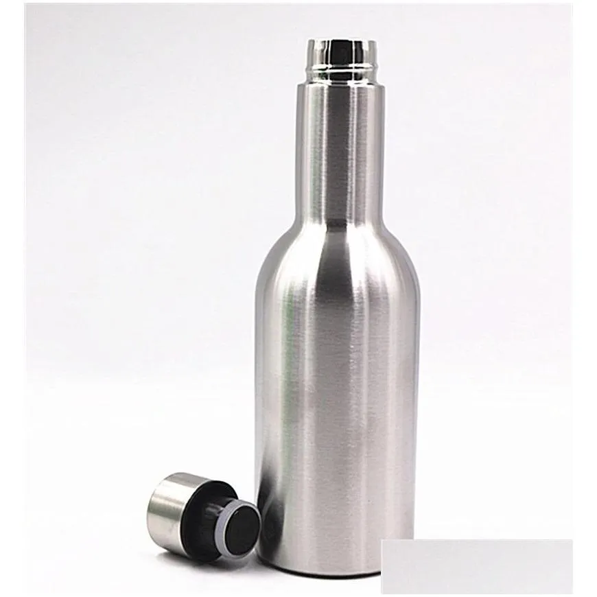 500ml insulation water bottles stainless steel cooler large cover cup double deck travelling vacuum tumbler 23sx e1