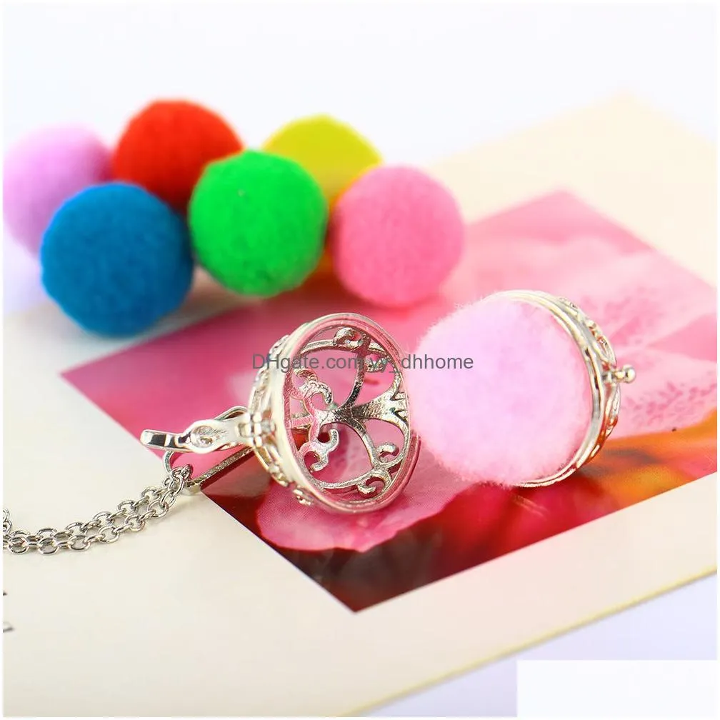 aromatherapy color ball necklace personality diy perfume divergence pendant gift