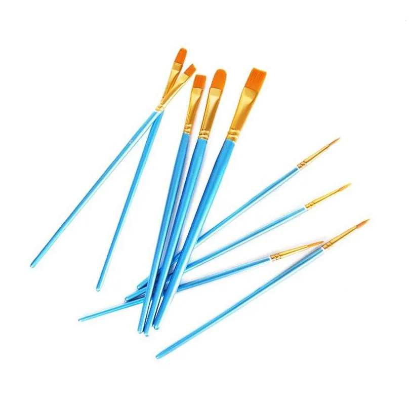 10pcs/pack paint brushes set painting art brush for acrylic oil watercolor artist professional painting kits 20220219 q2