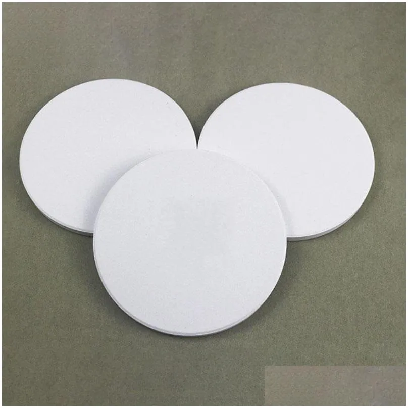 high whiteness ceramics coaster round sublimation blank placemat drinks coffee fruit juice pad table decor accessories 1 2tt