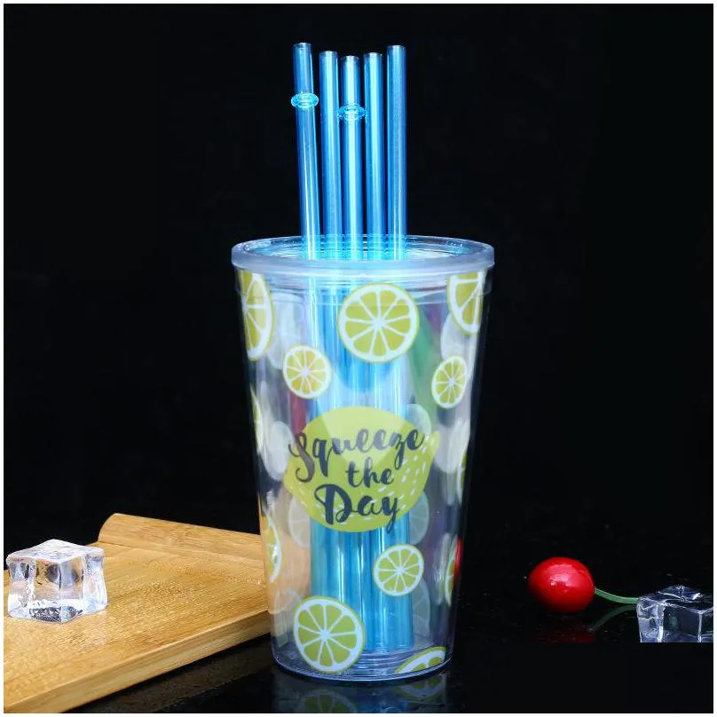 straws plastic straws for juice long hard straws food grade as material safe healthy durable home party garden use 26 j2