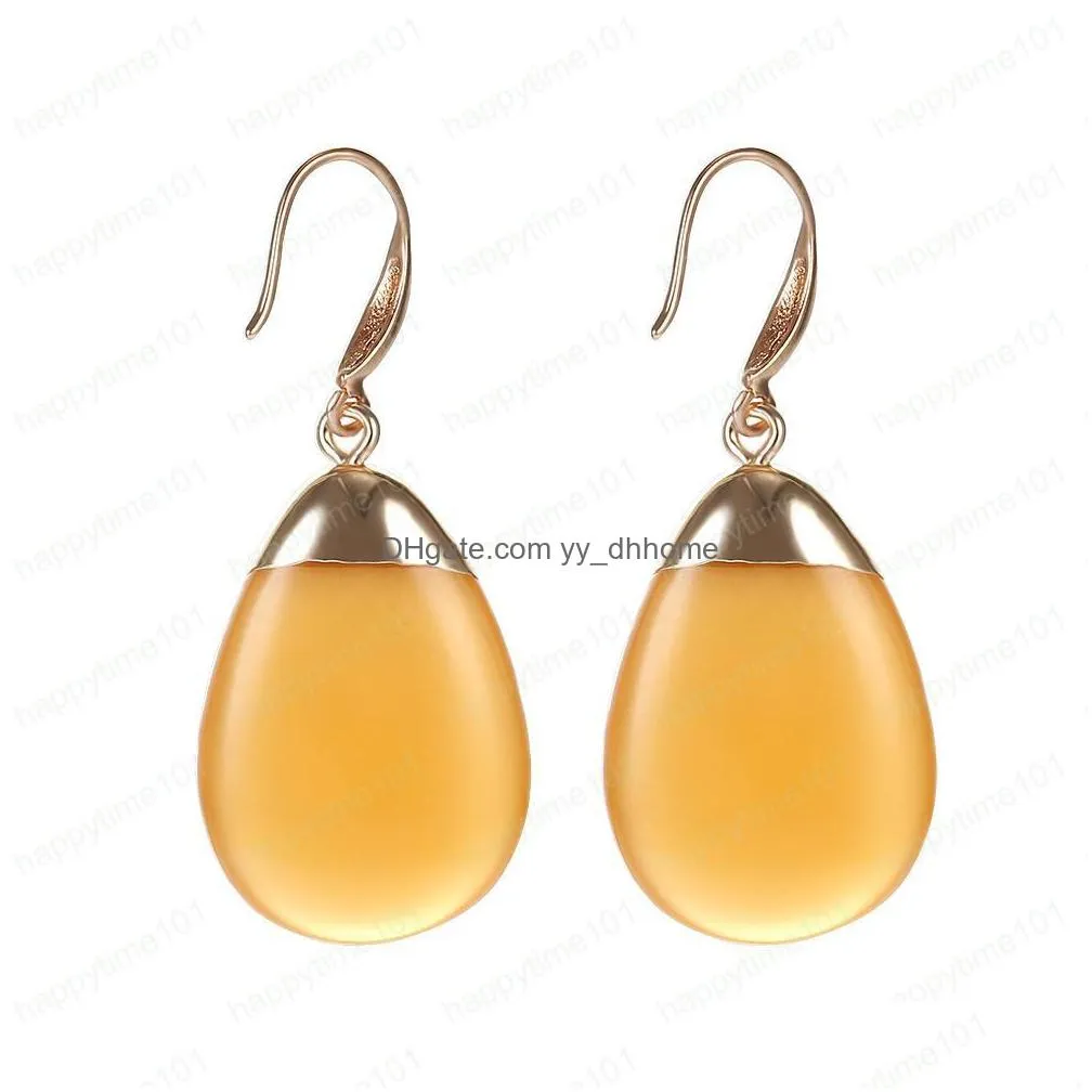 trendy cute resin earrings for women colorful high quality copper oval drop earring candy color kids gifts