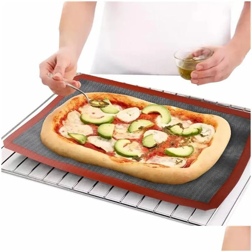 oven barbecue baking pad high temperature resistance ventilation silicone cookie mat dinner party grill mats kitchens supplies 17rd2