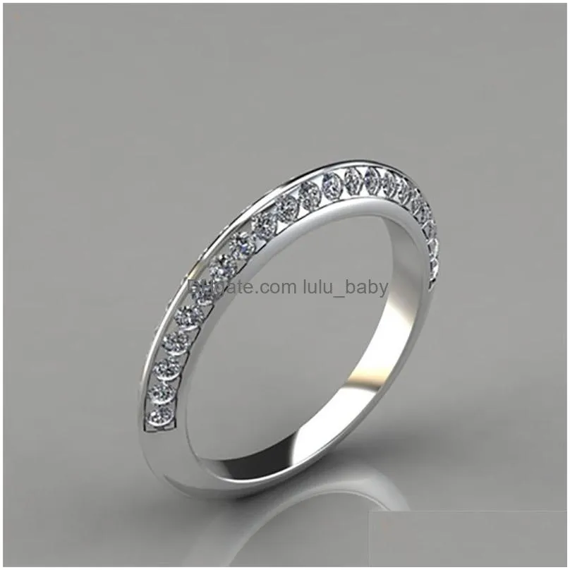 fashion jewely forefinger ring simple water diamond men women rings