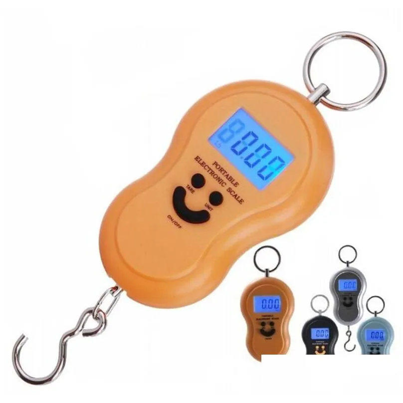 50kg x 10g mini digital scale for fishing luggage travel weighting steelyard hanging electronic hook scale kitchen weight tool d 69 j2