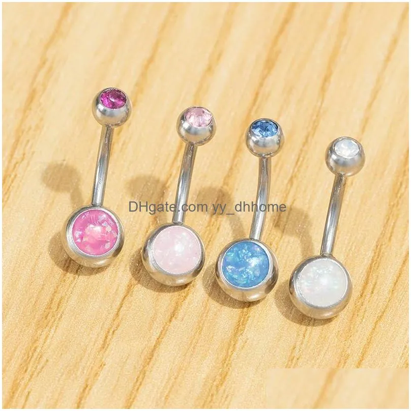 round navel bell button ring belly piercing stainless steel bar ombligo party stud barbell for woman sexy body jewelry